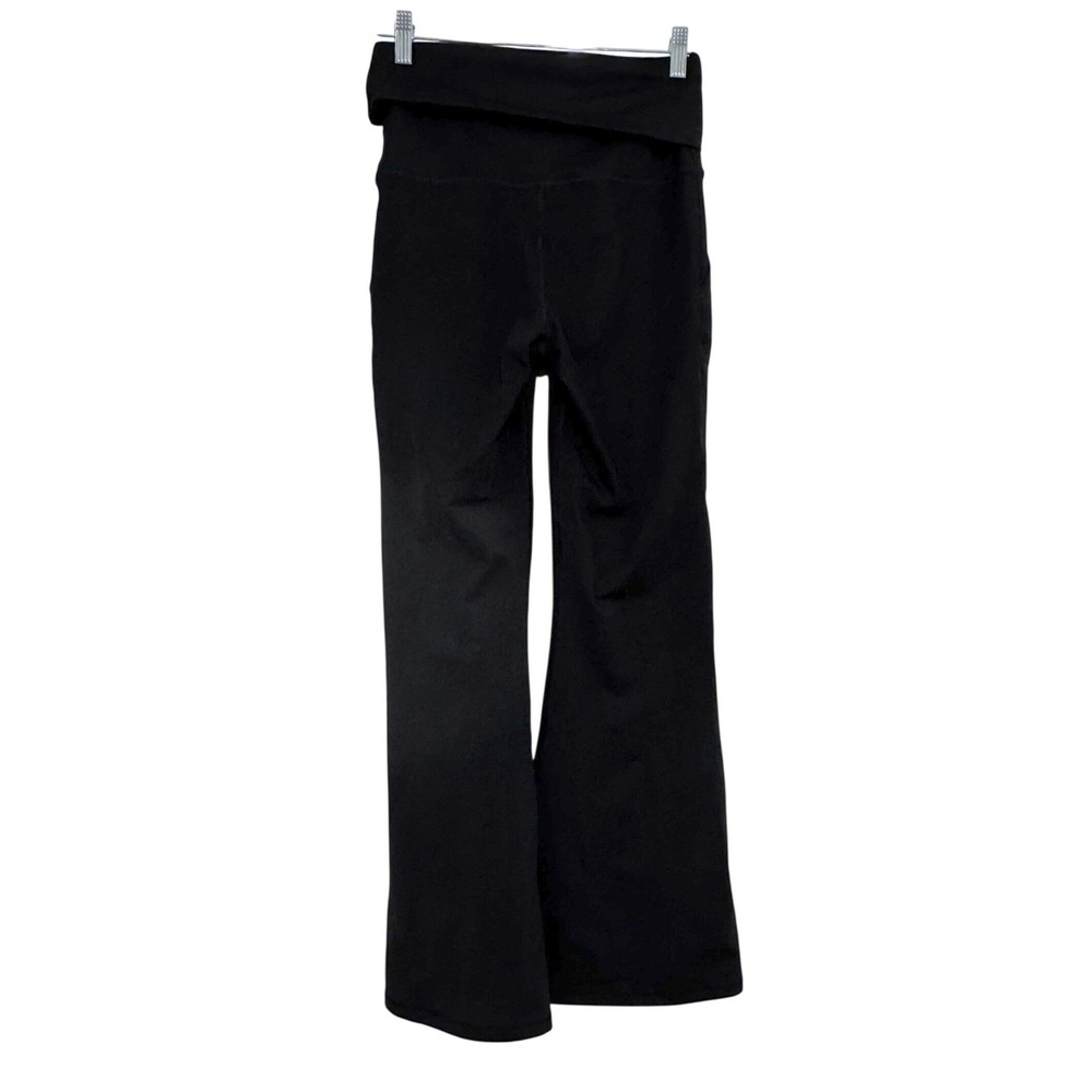 OFFLINE by Aerie The Hugger Foldover Flare Leggings Black High Rise Pockets M - Picture 3 of 4